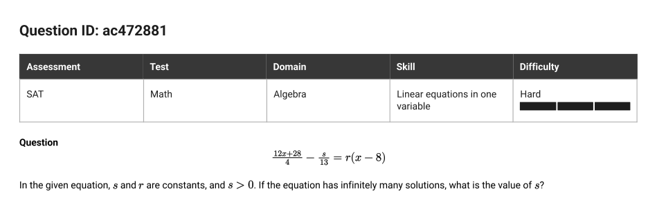 SAT Math question 1, ID ac472881