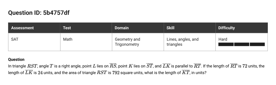 SAT Math question 19, ID 5b4757df