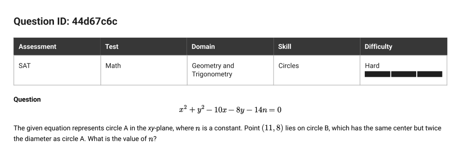 SAT Math question 24, ID 44d67c6c