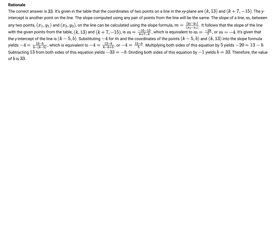 Official rationale for question 5