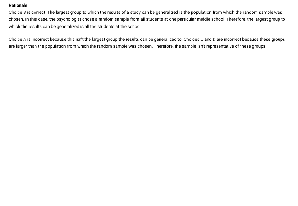 Official rationale for question 21