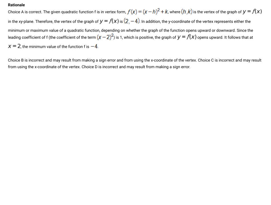 Official rationale for question 29